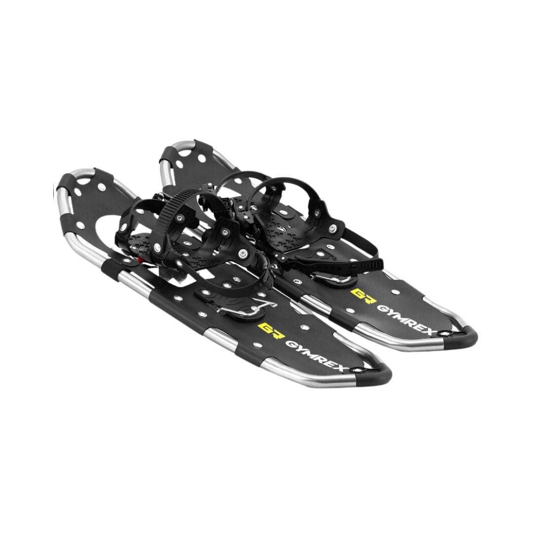 Truger, sorte truger med justerbare remmer og metallramme, hvite detaljer og synlig logo.