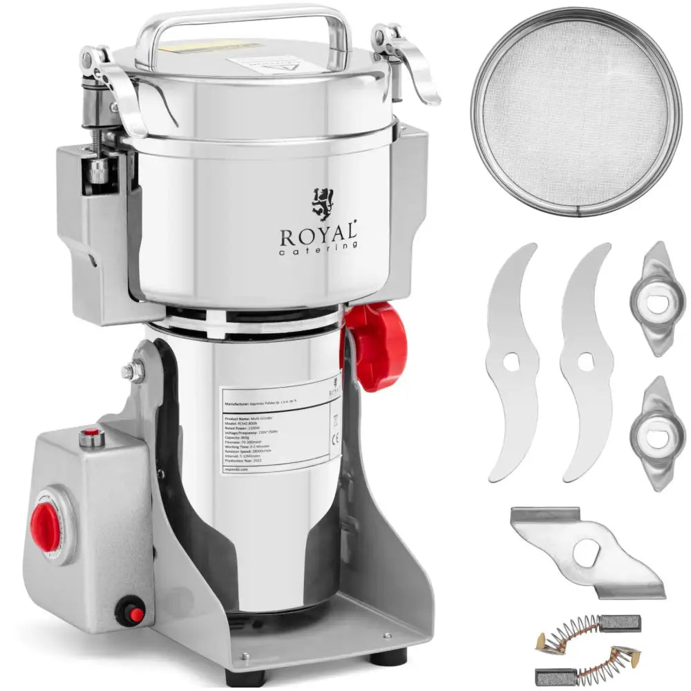 Profesjonell elektrisk kaffekvern 2100W 800g kapasitet