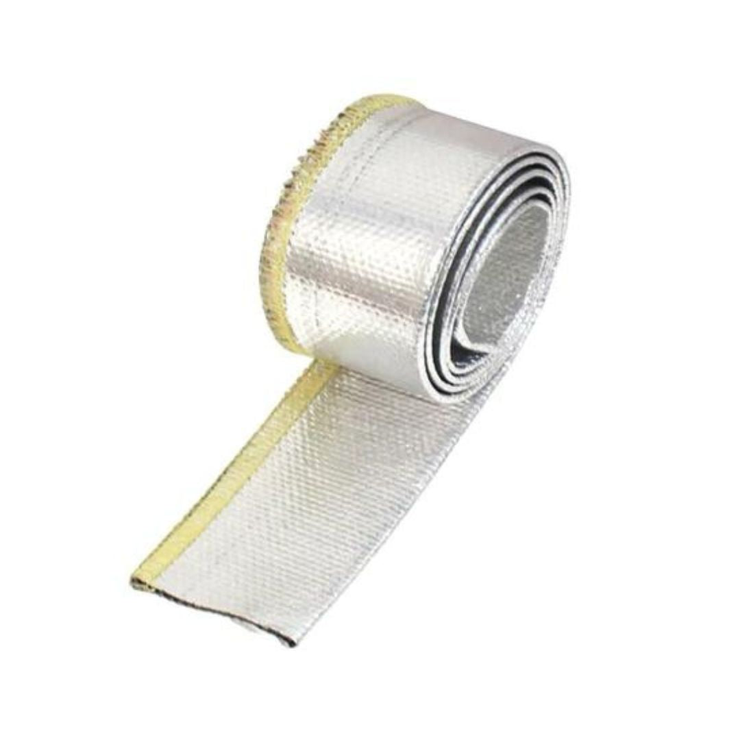 Inntakssystem Tilbehør, sølvfarget teksturert isolasjonsbånd med gul kant rulles delvis ut mot høyre.