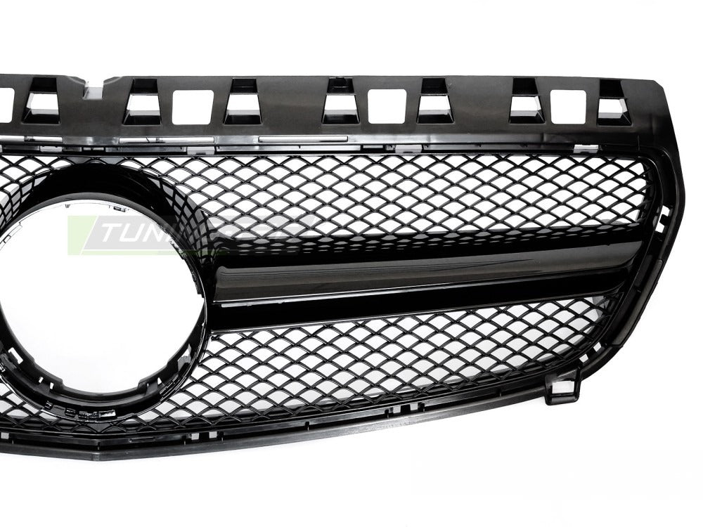 Grill Mercedes A-Klasse W176 12-15 sett fra siden, struktur synlig.