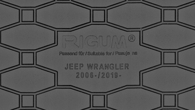 Rigum bagasjeromsmatte til Jeep Wrangler JK – 10 mm sidekant