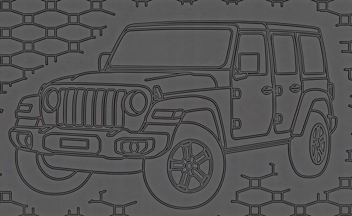 Rigum bagasjeromsmatte til Jeep Wrangler JK – olje- og bensinbestandig