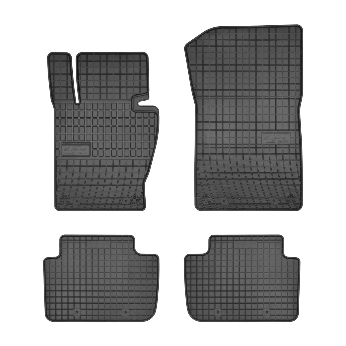 Frogum gummimatter til BMW X3 (E83) 2003–2010 – svart, vanntett, 4 stk. med sidekant