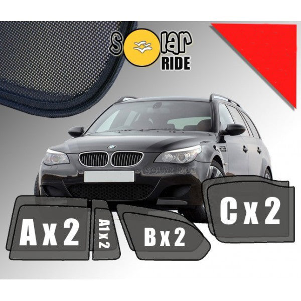 Sr solskjerm i akryl til Bmw 5 (E61) Touring, vindavviser og regnbeskyttelse