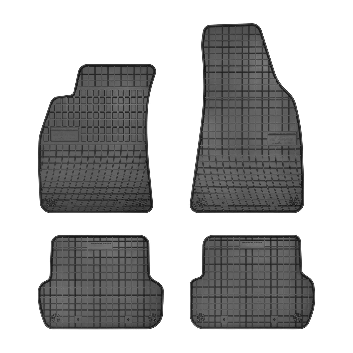 Frogum gummimatter til Seat Exeo 2008-2013 – svart/antrasitt, sett med 4, sidekant 1 cm