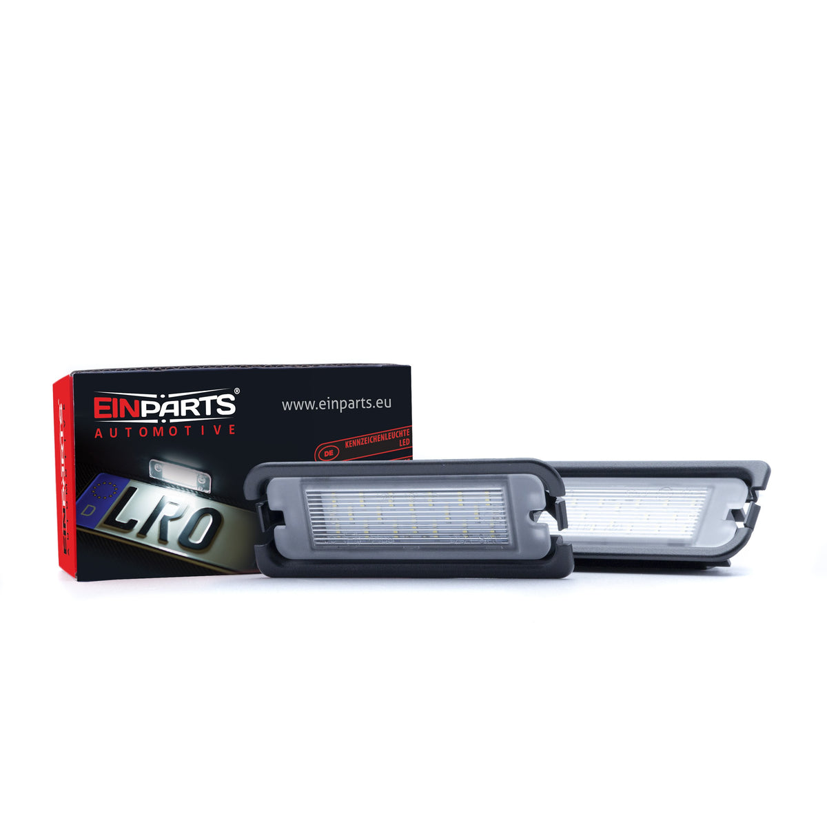 Einparts LED skiltlys til Ford Mustang 2015-2017, kald hvit belysning, plug-and-play
