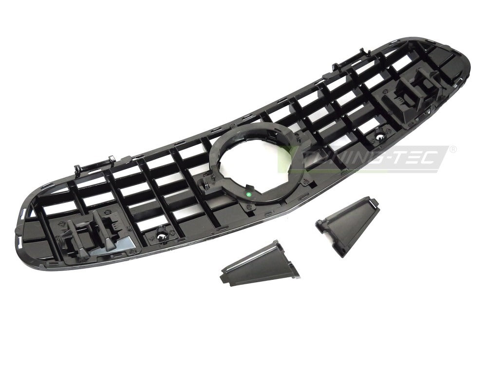 Grill Mercedes SL R231 16-20 blank sort med festedetaljer.