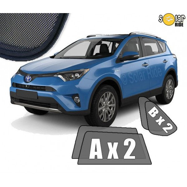 Sr solskjerm i akryl til Toyota RAV4 IV (2013-2019) med enkel montering og vindavviser funksjon