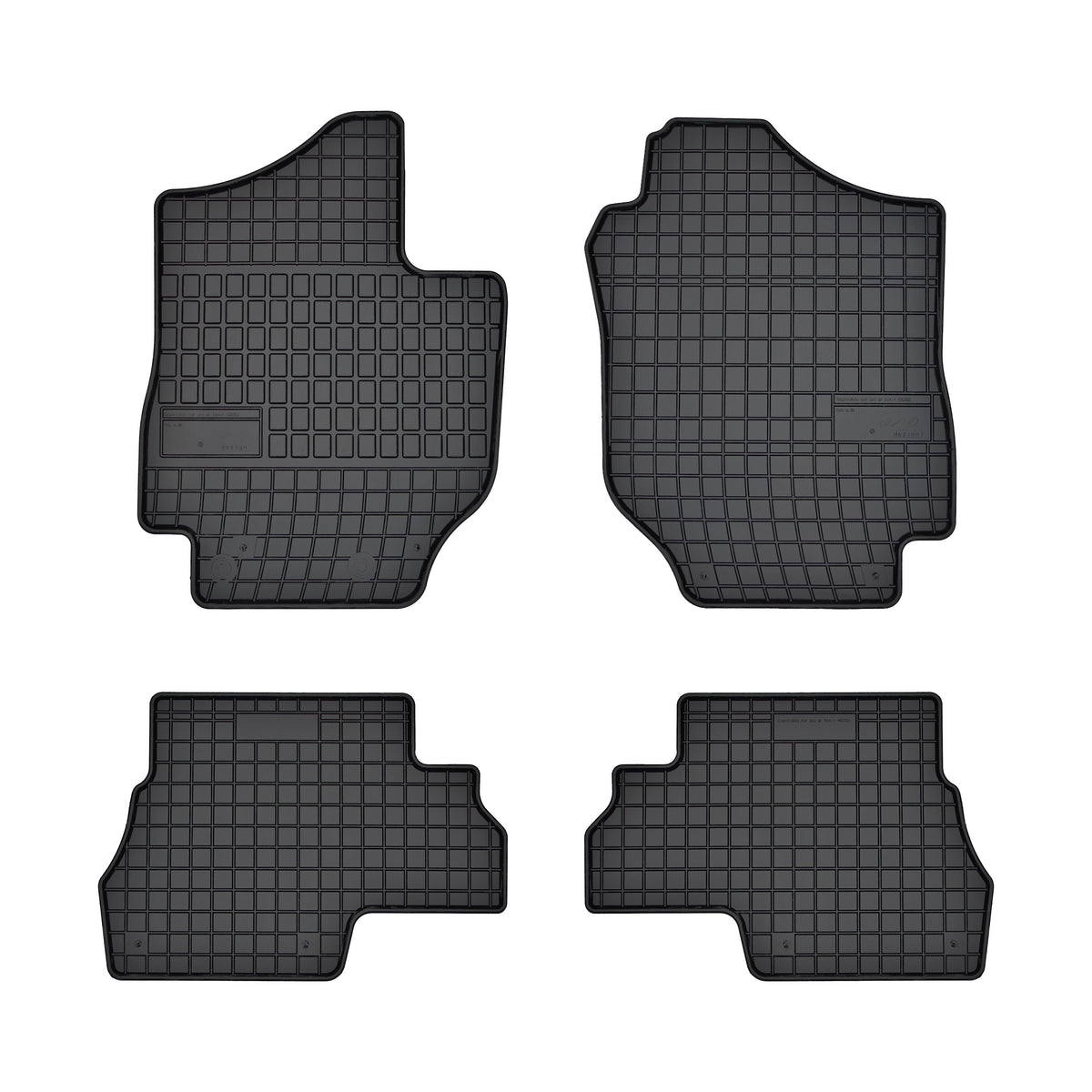 Frogum gummimatter til Suzuki Jimny IV (2018–) – svart/anthracite med 1 cm sidekant, sett med 4 stk.