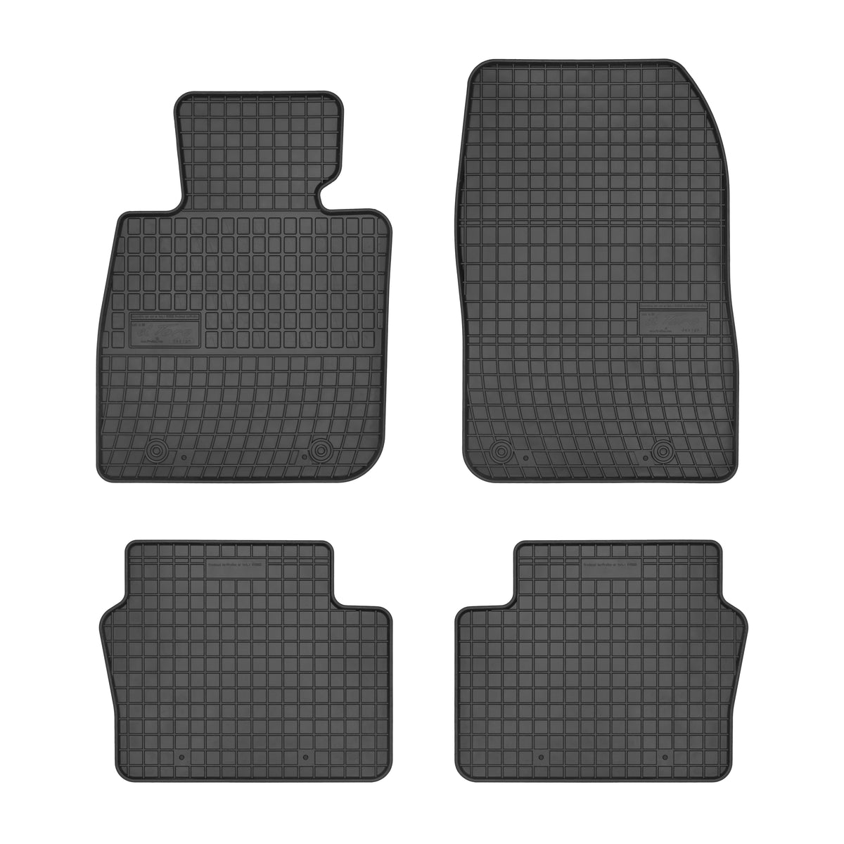 Frogum gummimatter til Mazda CX-3 2014-2023 med 1 cm sidekant – svart-anthracite, sett med 4
