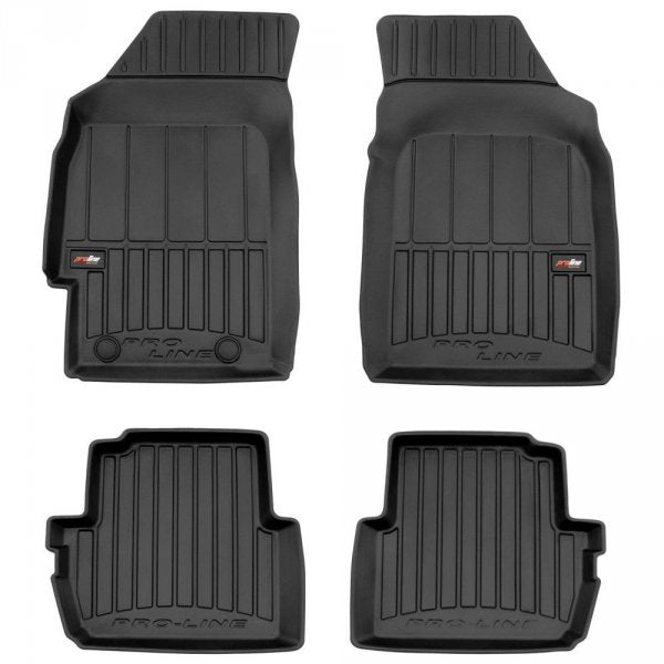 Frogum 3D Premium gulvmatter til Chevrolet Spark III (2005–) – svart TPE med 60 mm sidekant