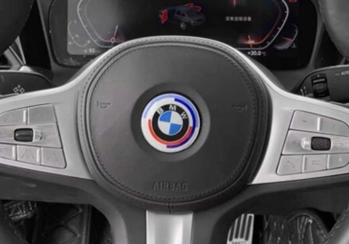 Emblem Bmw til ratt 50 Jahre M - sett forfra