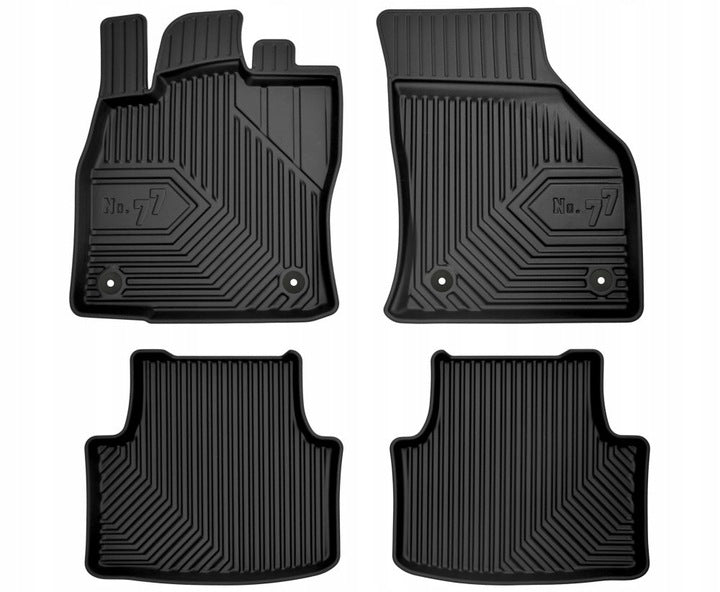 Frogum 3D Premium gulvmatter i TPE til Skoda Octavia III Scout / III RS / IV – svart, 4 stk, 40 mm sidekant