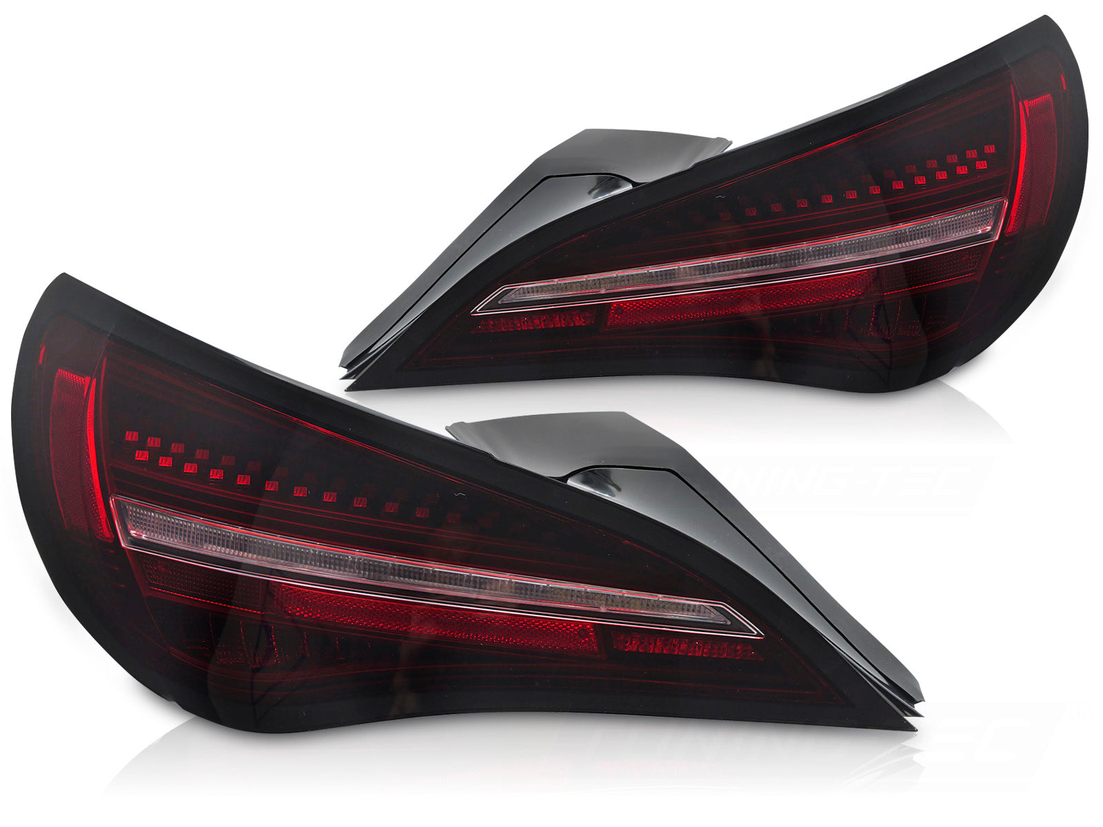 Baklykter Mercedes CLA C117 2013–2016 svart/rød, dynamisk blink – LDMEG2