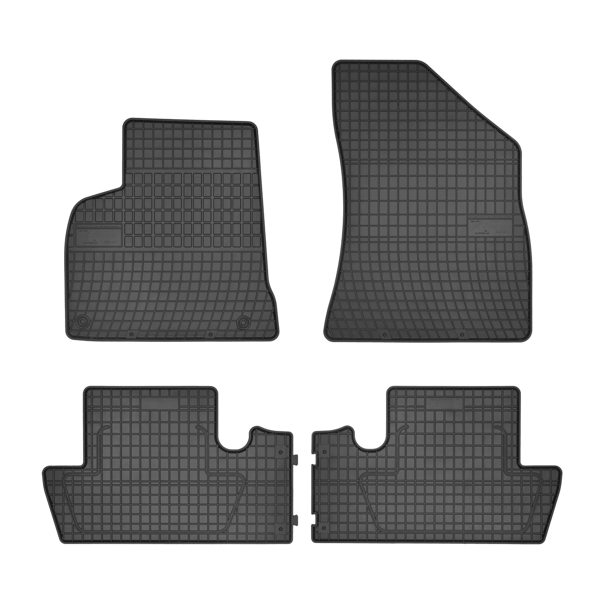 Frogum gummimatter til Peugeot 5008 I (2009–2017) – svart/anthracite sett med 4 matter og 1 cm sidekant