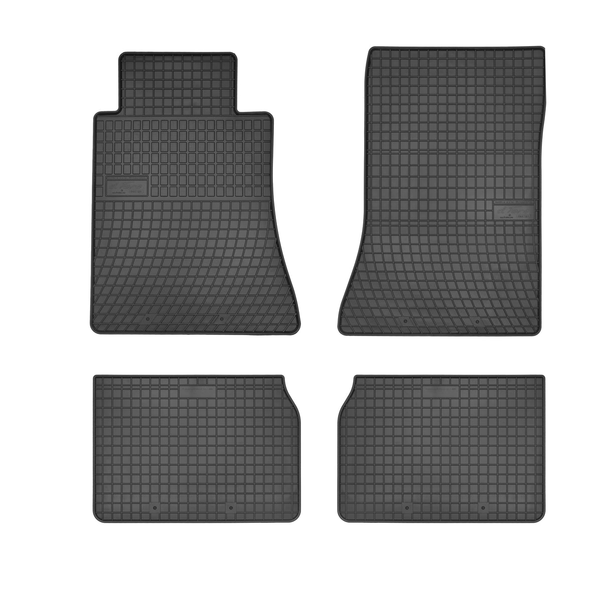 Frogum gummimatter til Mercedes W124 1984-1997 – svart/anthracite sett med 4 matter og 1 cm sidekant