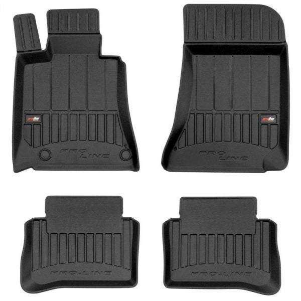 Frogum 3D Premium gulvmatter til Mercedes CLS (C218 / X218) – svart TPE, sett à 4 stk., 60 mm kanthøyde