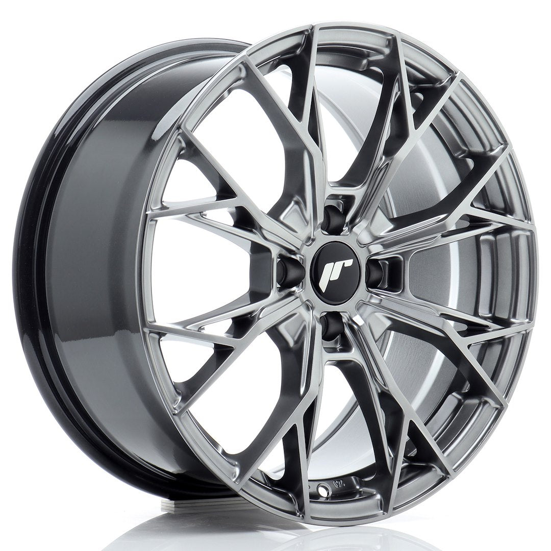 Felg JR Wheels JR49 17x8" Hyper Black – sett forfra