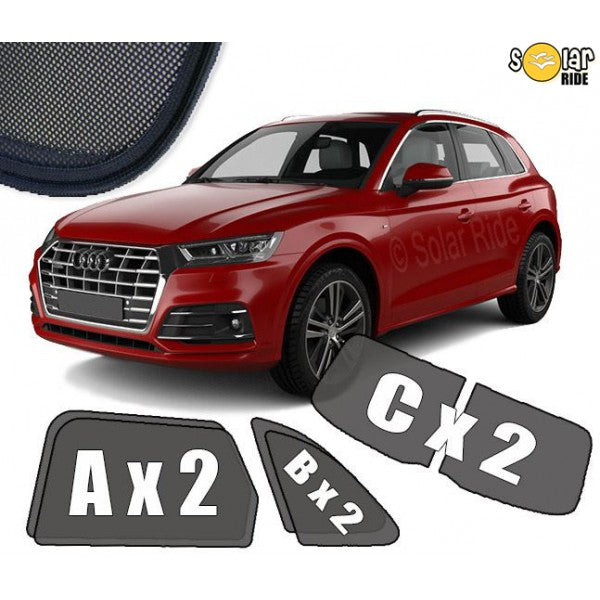 Sr solskjerm i akryl til Audi Q5 FY, vindavviser med enkel montering for bedre ventilasjon og regnbeskyttelse