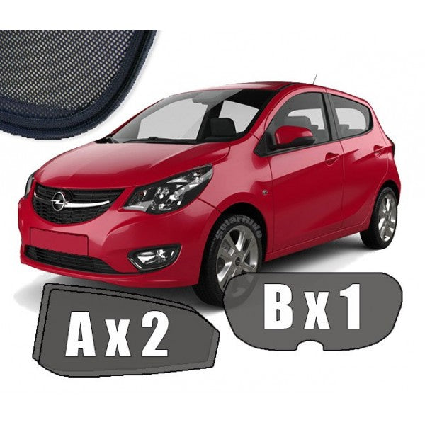 Sr solskjerm i akryl til Opel KARL (2015-2019) med enkel montering og vindavviser