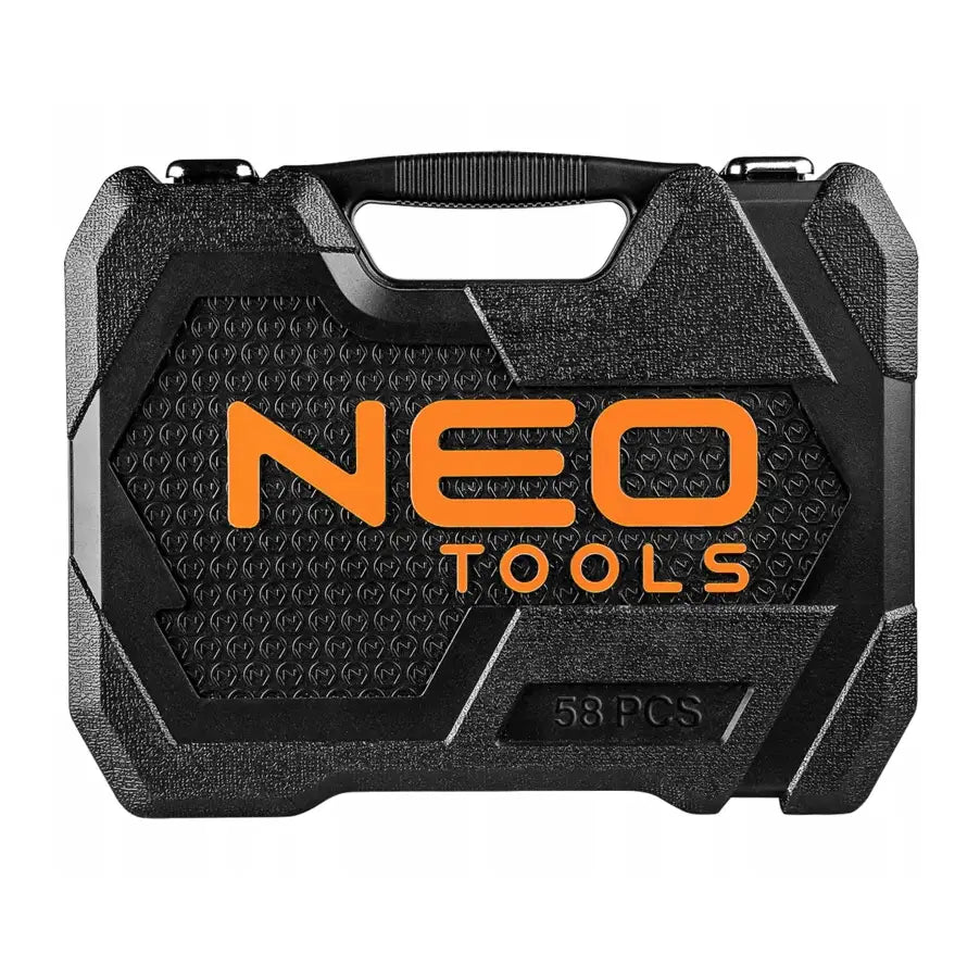 1/2" pipenøkkelsett i sort hardplastkoffert, frontvisning med oransje tekst og tydelig strukturert overflate.