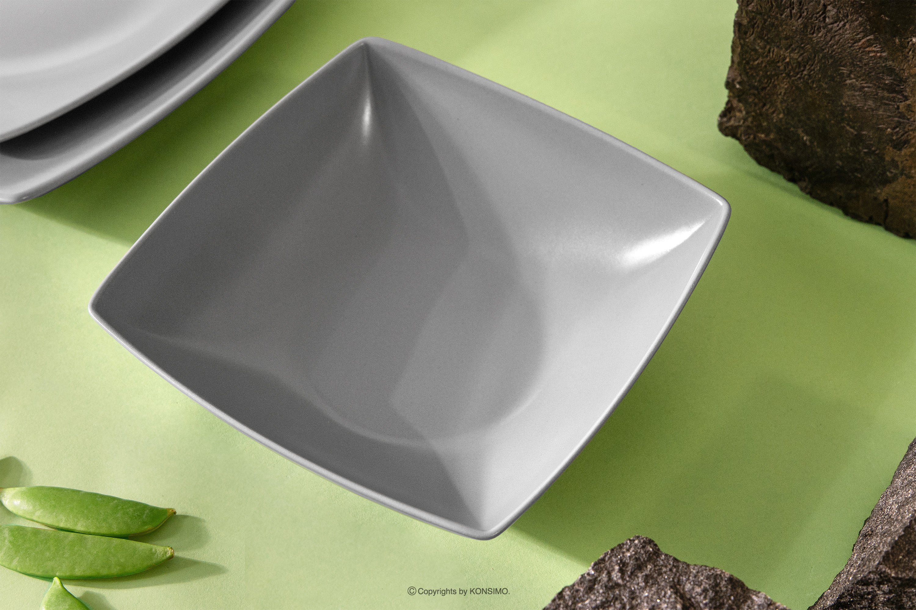 KONSIMO EPIRI middagsservise 6 personer grå matt