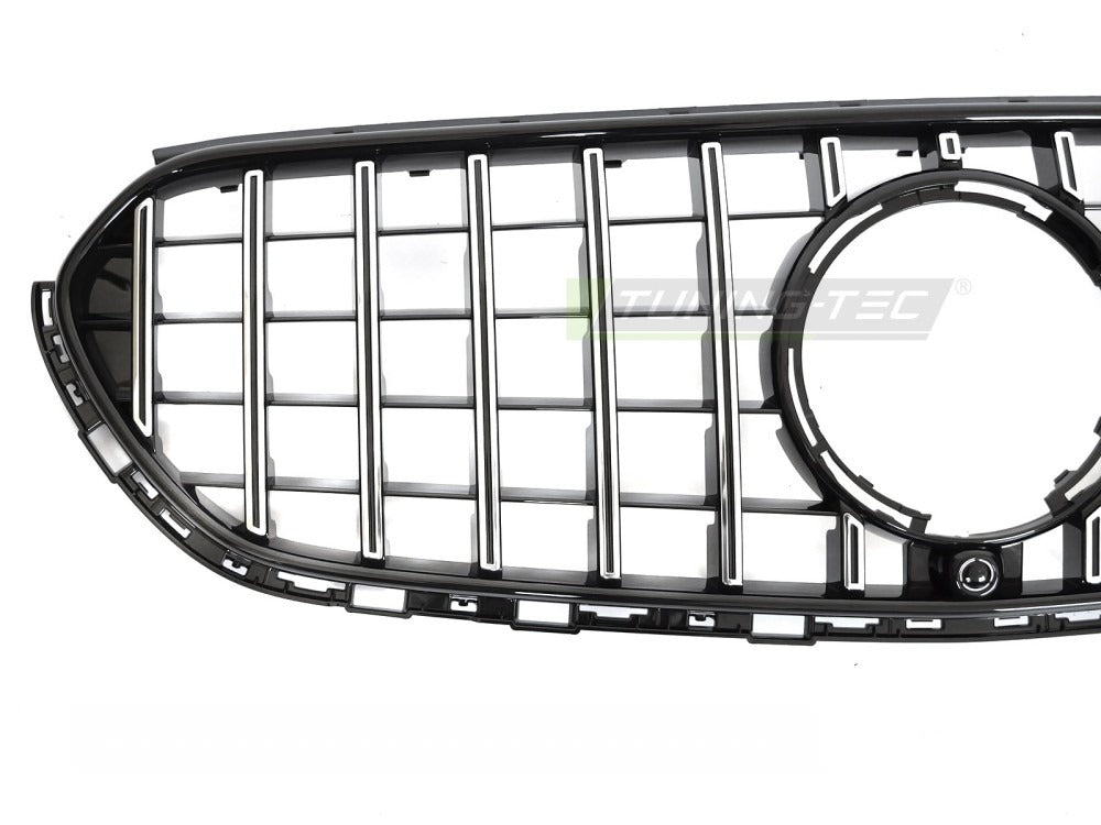 Grill Mercedes GLC X254 22- sett fra siden, lamellstruktur synlig.