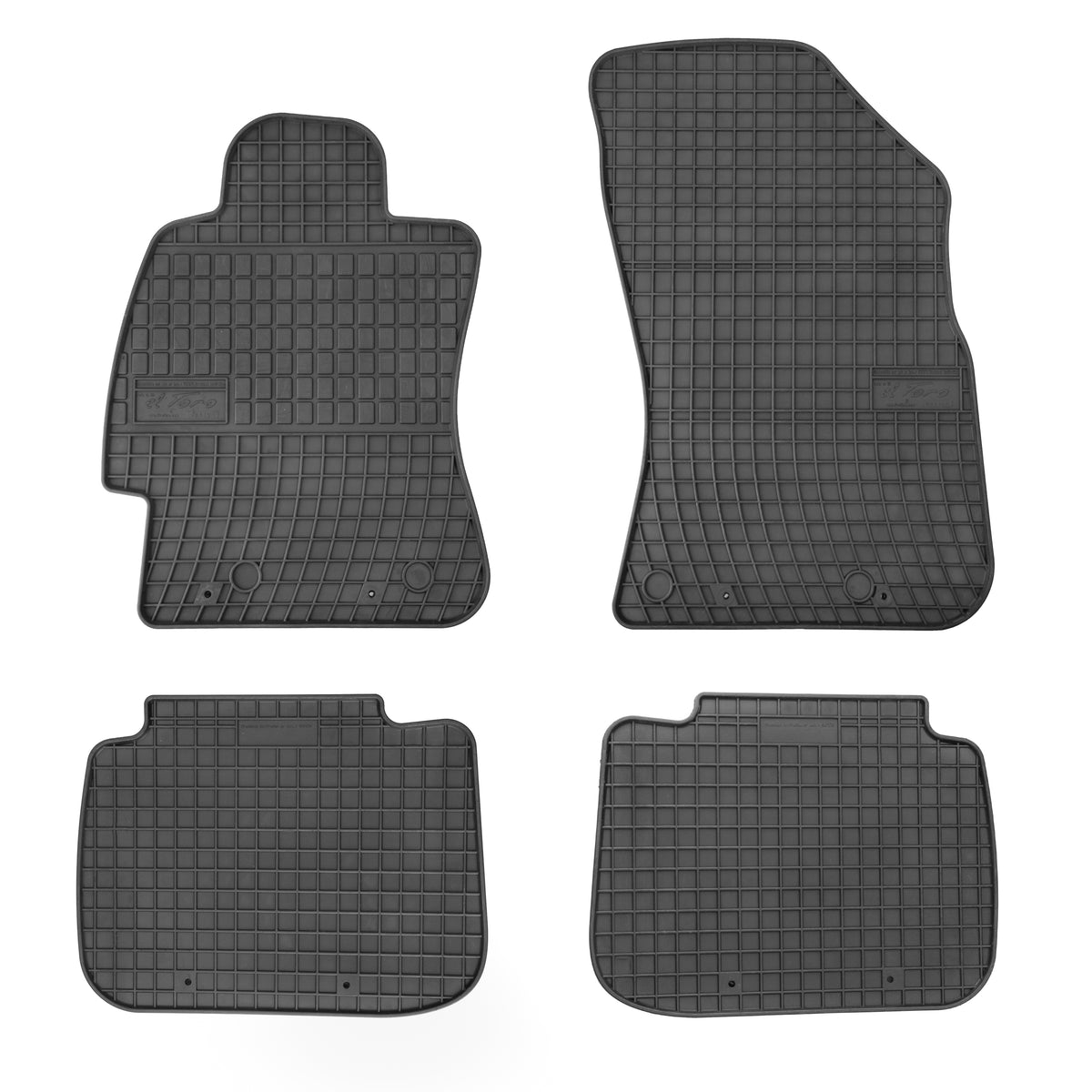 Frogum gummimatter til Subaru Outback V (BS) 2014–2019 – svart med 1 cm sidekant, sett med 4 stk.