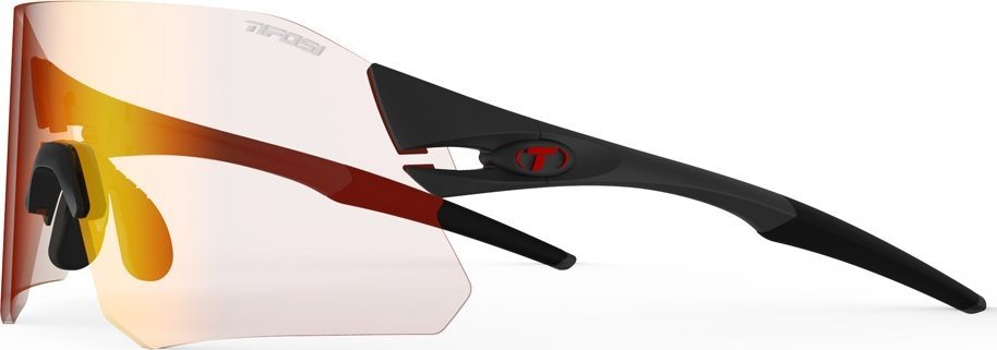 Løpebriller med fotokromiske Clarion Red-glass, lett innfatning og aerodynamisk design fra Tifosi Rail.