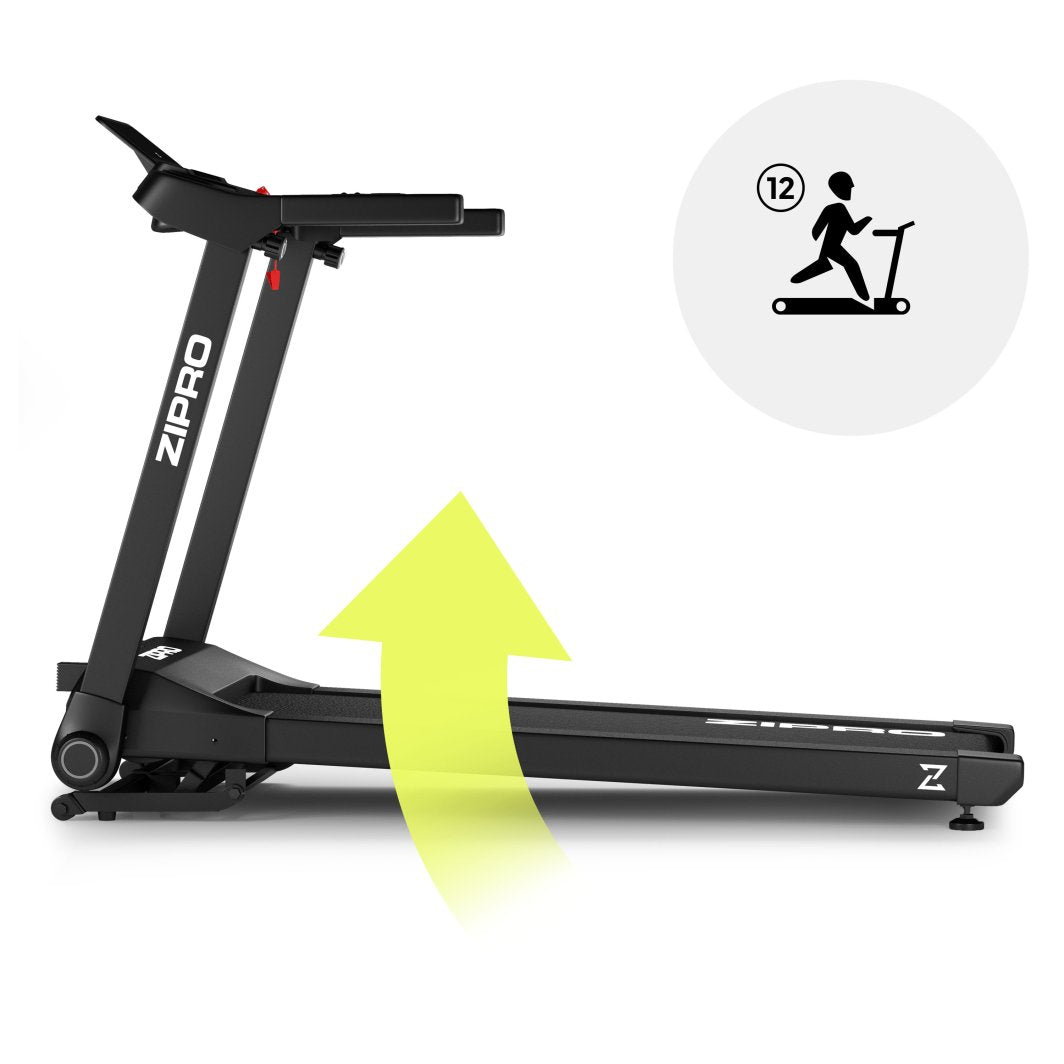 Tredemølle Med 16 1655x765x260mm Km/t, 12 Nivåer Og 125x45cm Løpebånd Zipro Ramble