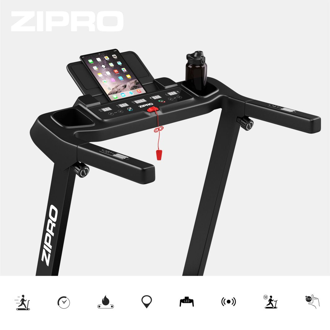 Tredemølle Med 16 1655x765x260mm Km/t, 12 Nivåer Og 125x45cm Løpebånd Zipro Ramble