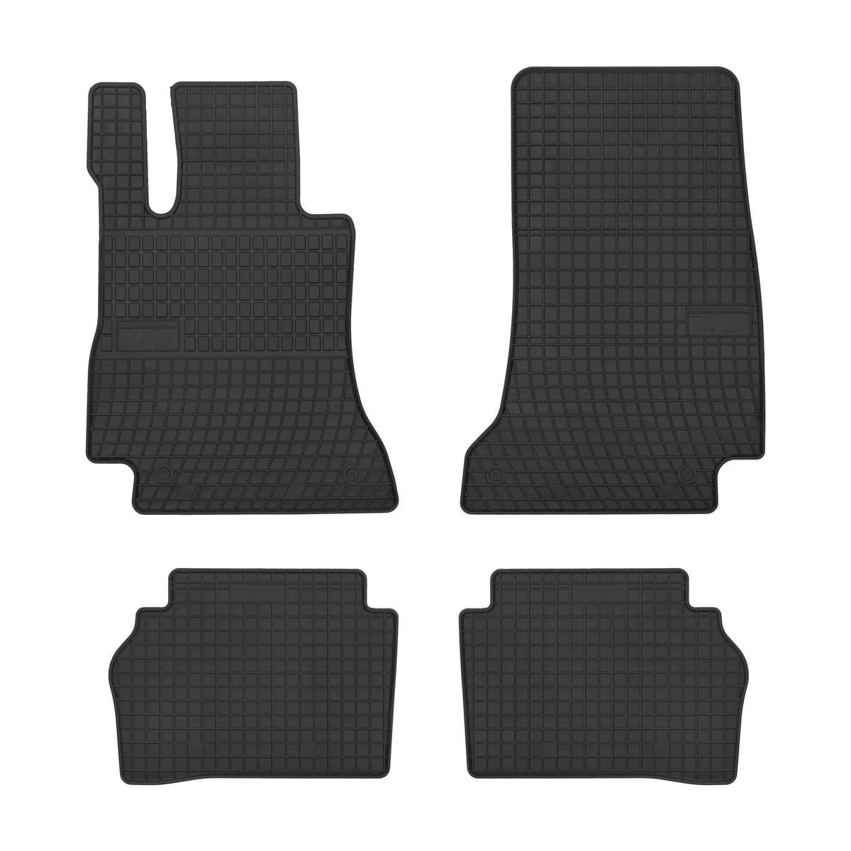 Frogum gummimatter til Mercedes E (W213/S213) 2016–2023 – svart, vanntett, 4-delers sett med 1 cm sidekant