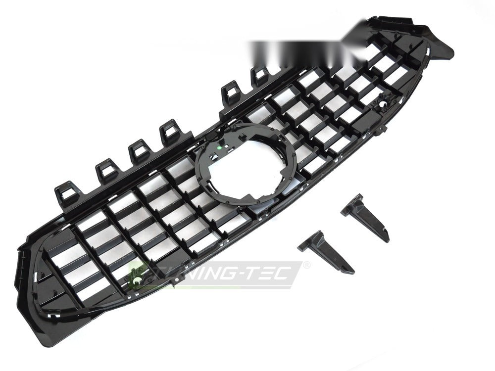 Grill Mercedes CLA W118 19-23 sort/krom med festedetaljer.