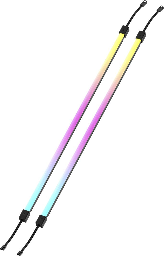 Tredemølle LED lys stripe RGB 350mm med fargeovergang, sett ovenfra, 2-pack.
