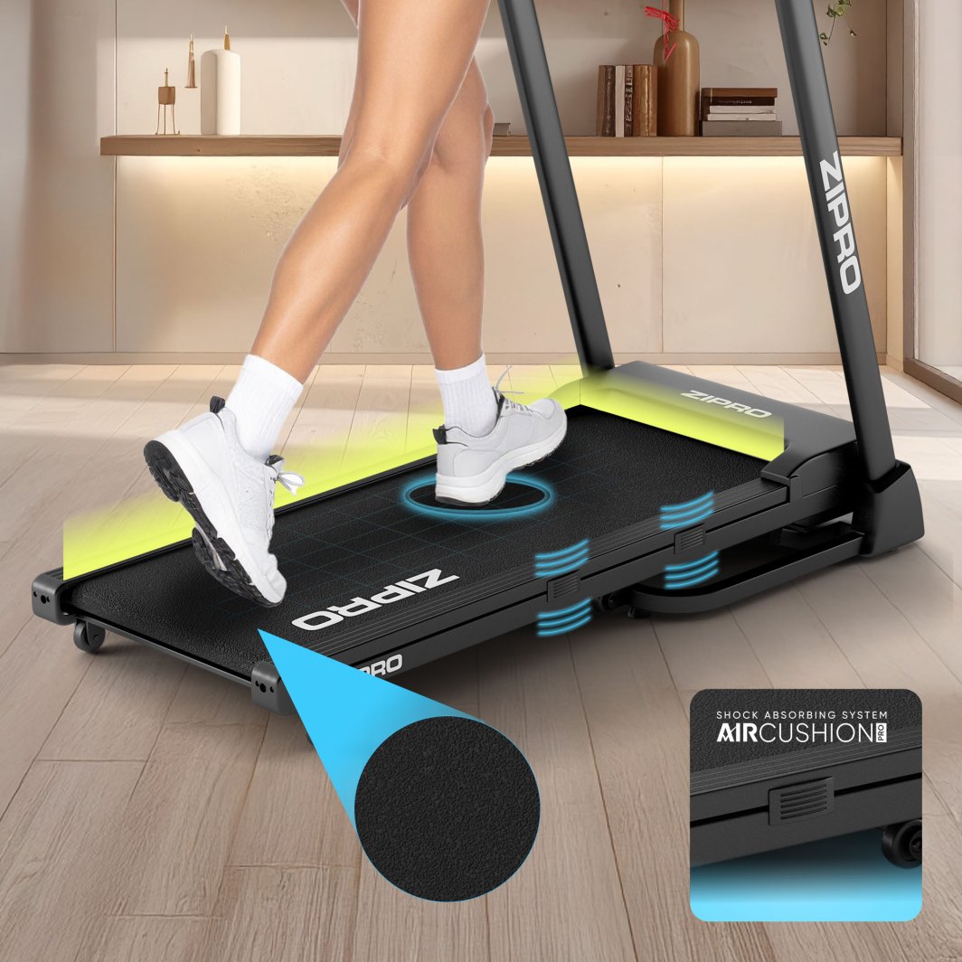 Tredemølle elektrisk 115x44cm for hjemmetrening, sammenleggbar Zipro Luma