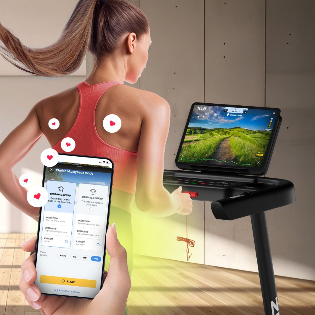 Tredemølle elektrisk 115x44cm for hjemmetrening, sammenleggbar Zipro Luma