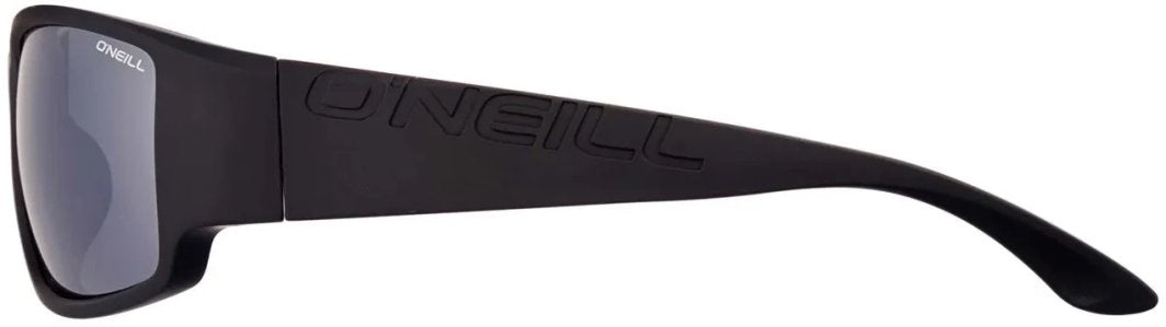 Solbriller Herre med sort, matt innfatning sett fra siden, gråtonede speilglass og stor O’NEILL-logo på stangen.