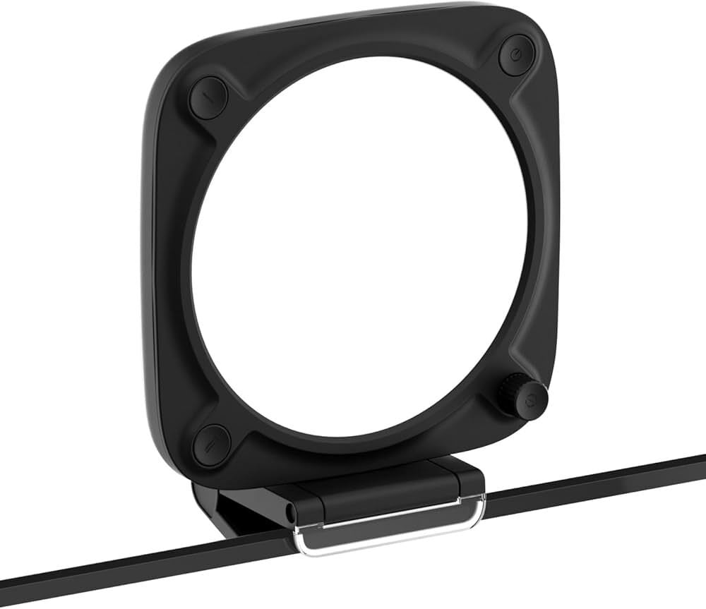 Tredemølle Elgato Key Light Neo ring light 10W med synlig festemekanisme og justeringsskru.