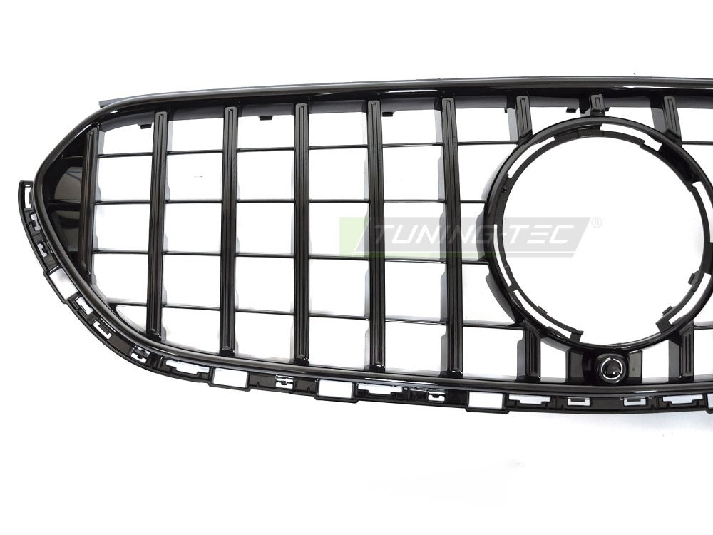 Grill Mercedes GLC X254 22- sett fra siden, lamellstruktur synlig.