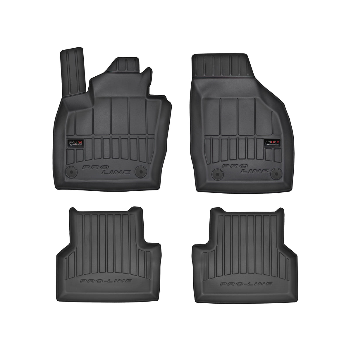 Frogum 3D Premium gulvmatter til Audi Q3 / RS Q3 8U – svart TPE-gummi med 60mm sidekant, sett med 4