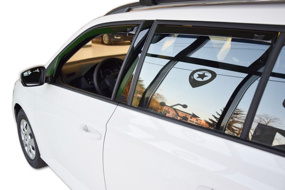 Vindavviser Skoda FABIA III 5-dørs / STV sett 4 stk. (2014-2021) – PMMA Plexi - detaljer