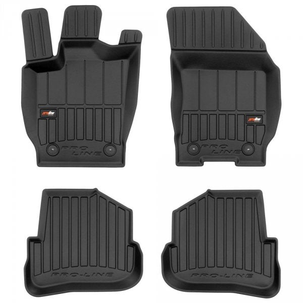 Frogum 3D Premium gulvmatter i TPE til Audi A1 8X Sportback 2010-2018 – svart, vanntette, 60 mm kanthøyde