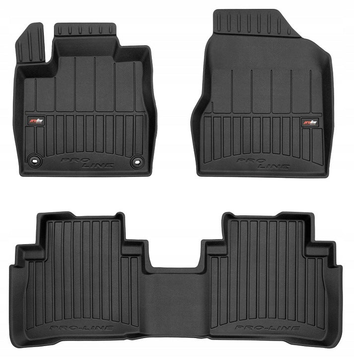 Frogum 3D Premium gulvmatter til Nissan Murano I (Z50) 2003–2008 – TPE, svart, 60 mm sidekant