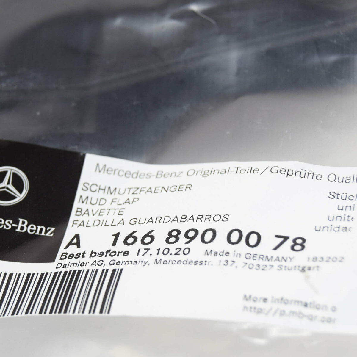 Skvettlapp Mercedes ML (W166) (2011-2015) – ABS | Mercedes OEM - nærbilde