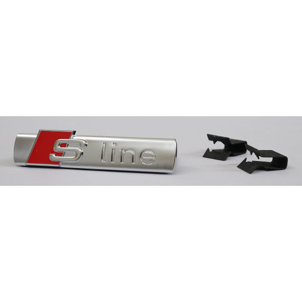 Emblem/logo til Audi A3 8P Chrome i krom for front grill, originalt Audi emblem, perfekt passform