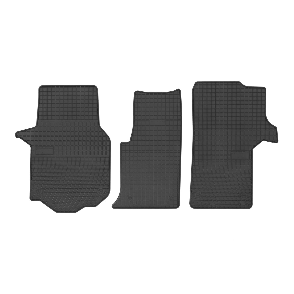 Frogum gummimatter til VW Crafter II (2016–) – svart, vanntette, 3 stk i sett med 1 cm sidekant