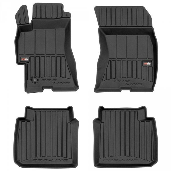 Frogum 3D Premium gulvmatter til Subaru Outback III / Legacy IV – svart TPE med 60 mm sidekant