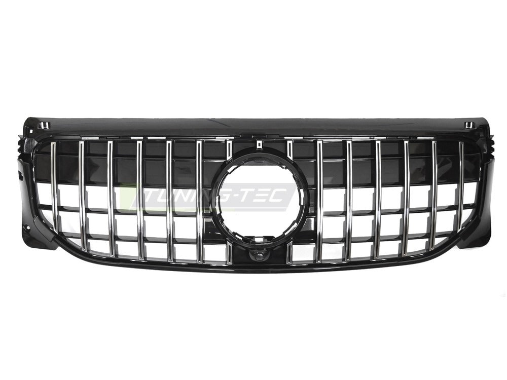 Detaljbilde av grill Mercedes GLB X247 19-23 med detaljer.