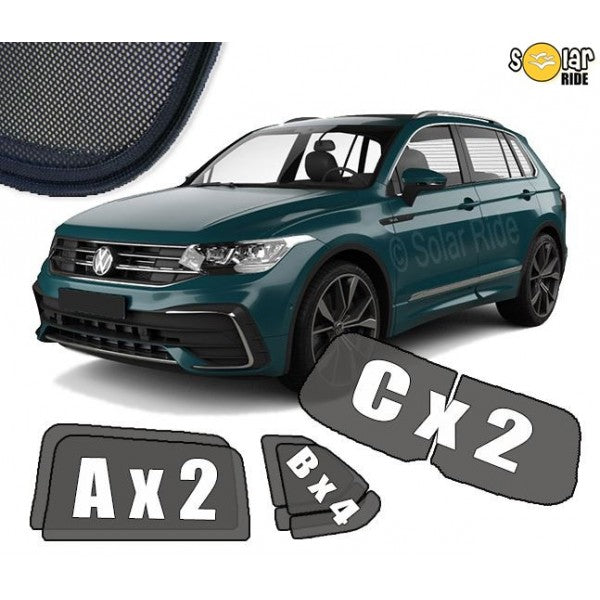 Sr solskjerm i akryl til Vw Tiguan II, vindavviser med enkel montering og regnbeskyttelse
