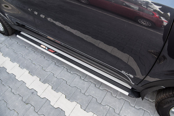 Stigtrinn fra Ventshield til Kia Sportage IV 2015-2021 i aluminium og svart